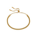 Grain Texture 18K Gold-Plated Titanium Steel Bracelet