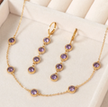Fashion Round Zircon Jewelry Set
